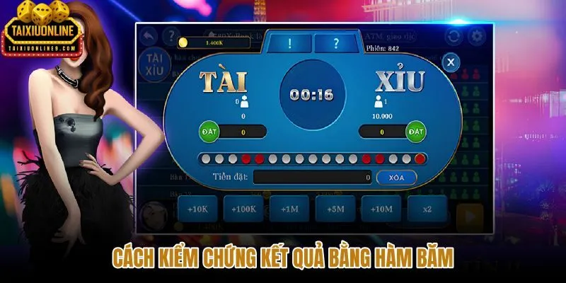 Thuật toán tài xỉu có thể được đối chiếu minh bạch thông qua quy trình hàm băm.